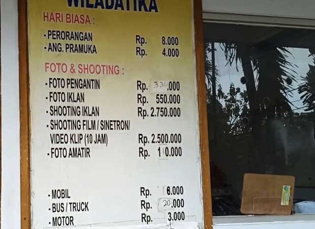 Taman Bunga Wiladatika Depok harga Tiket